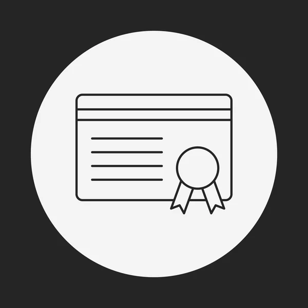 Pictogram van de certificaatregel — Stockvector