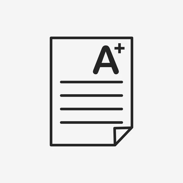 Icono de papel de examen — Vector de stock