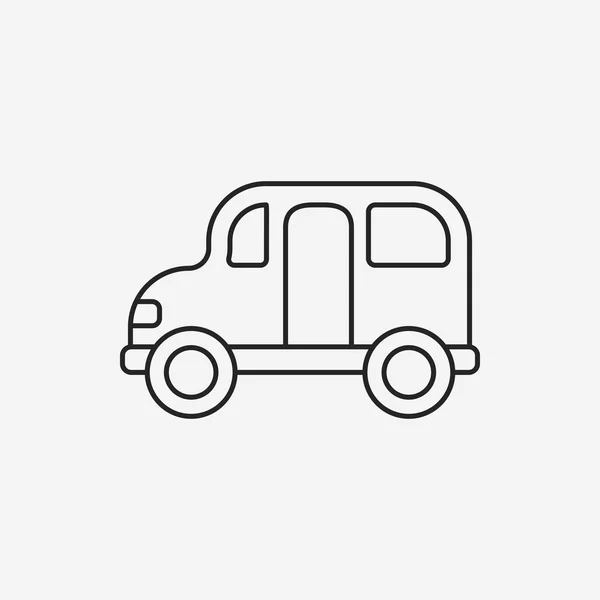 Icône de ligne de bus scolaire — Image vectorielle