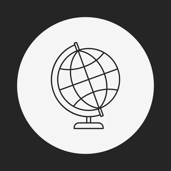 Ikona čáry Globe — Stockový vektor