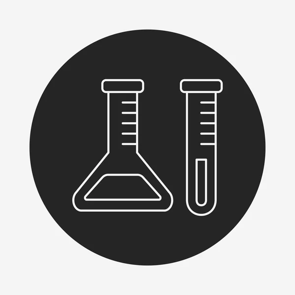 Experimento Beaker icono de línea — Archivo Imágenes Vectoriales