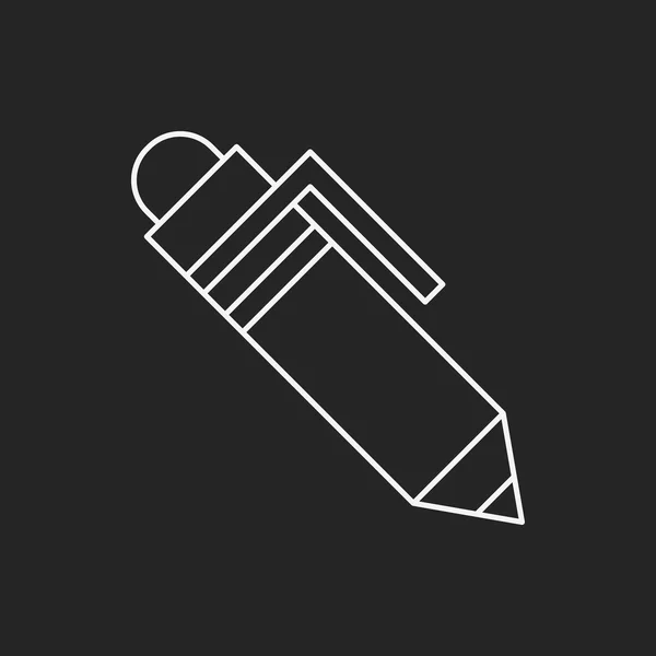 Icona della linea della penna — Vettoriale Stock
