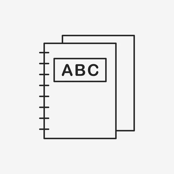 Notebook lijn pictogram — Stockvector