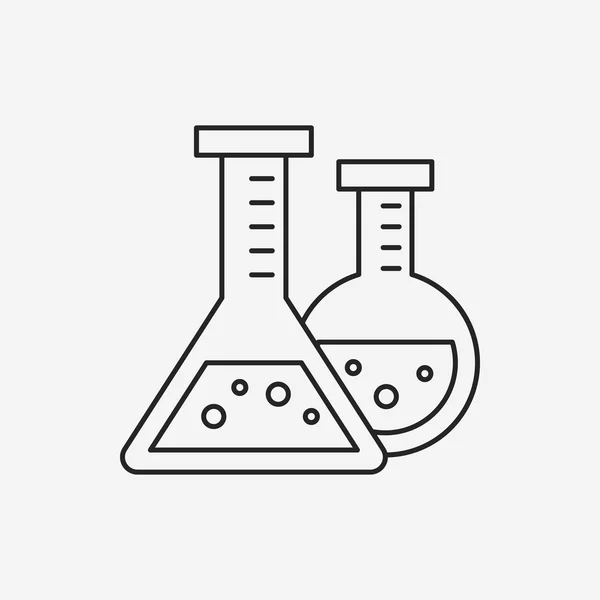 Experiment Beaker line icon — Stock Vector