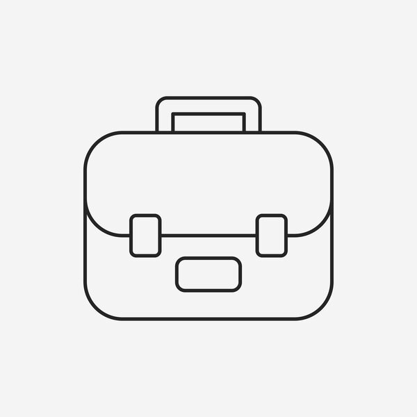 Значок линии школьной сумки