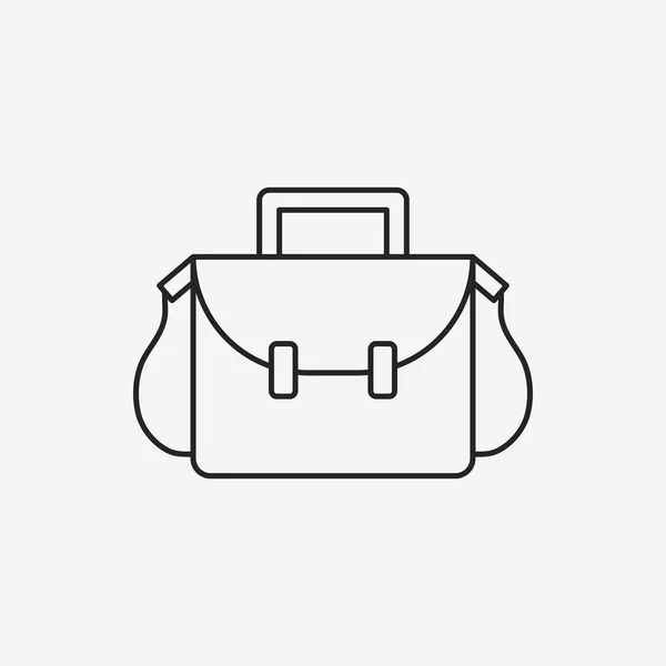 Εικονίδιο γραμμής σχολική τσάντα — Διανυσματικό Αρχείο