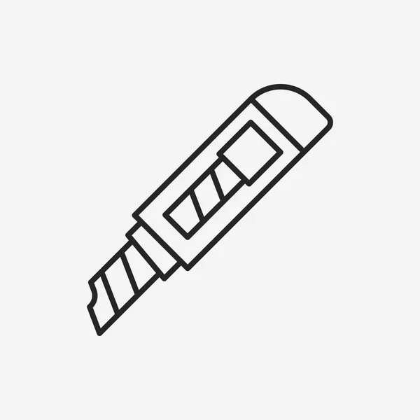 Utility knife line icon — Stock Vector