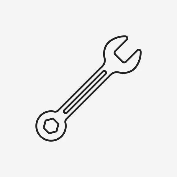 Llave icono de línea — Vector de stock