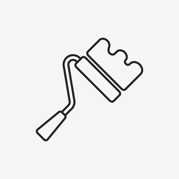 Paint borstel lijn pictogram — Stockvector