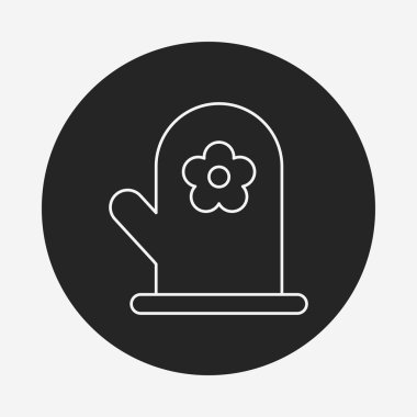 Fırın eldivenleri simgesi satır