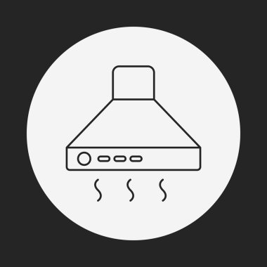 Ocak davlumbaz satırı simgesi