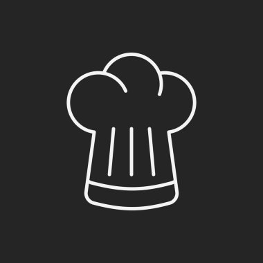 Şef şapka çizgisi simgesi