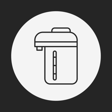 Elektrik ısıtıcısı çizgisi simgesi