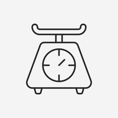 Weighing machine line icon clipart