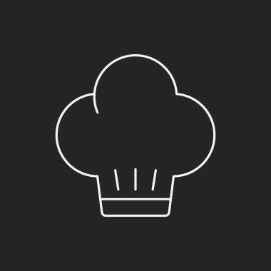 Şef şapka çizgisi simgesi