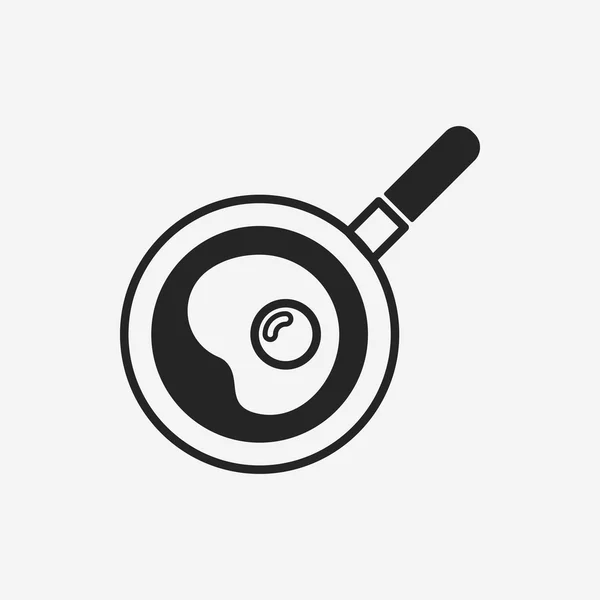 Omelette pan icono — Vector de stock