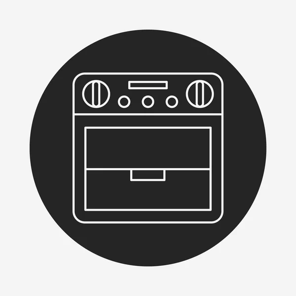 Ícone de linha de forno — Vetor de Stock