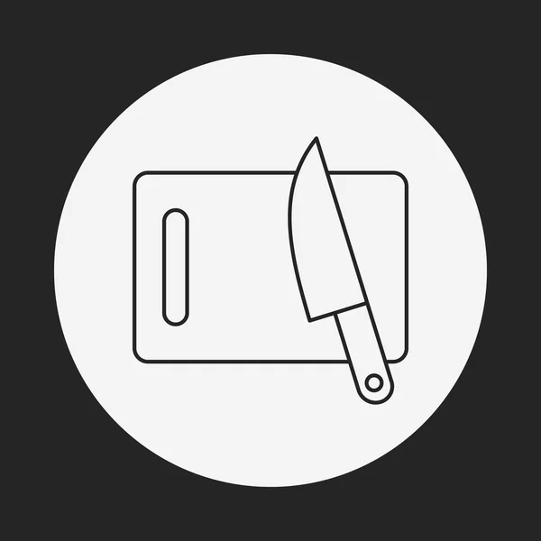 Knipbord lijn pictogram — Stockvector