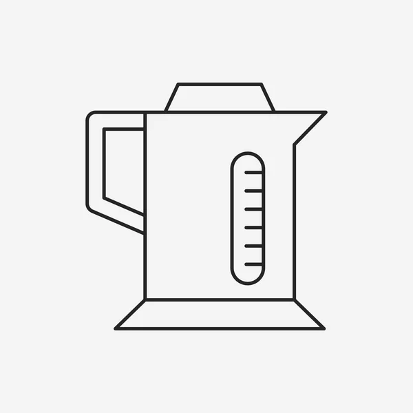 Electric kettle line icon — Stock Vector