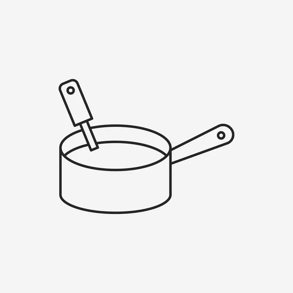 Pot line icon — Stock Vector