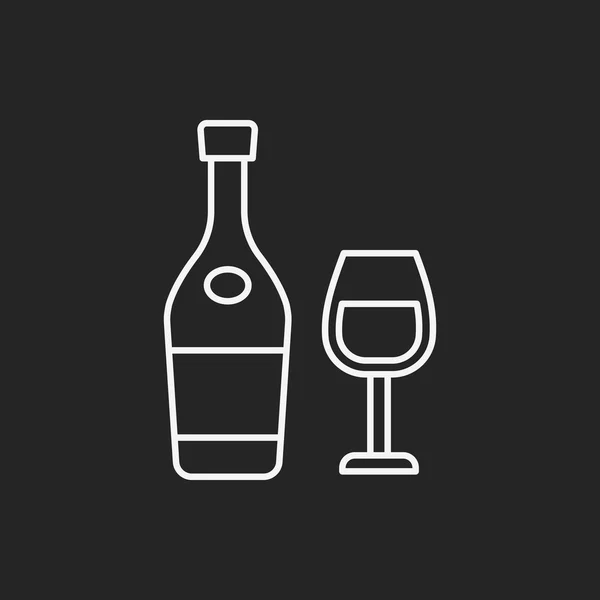 Champagne line icon — Stock Vector