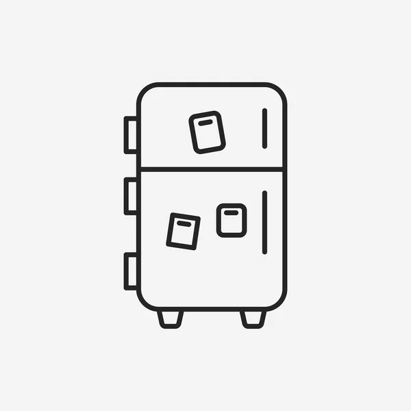 Refrigerator line icon — Stock Vector