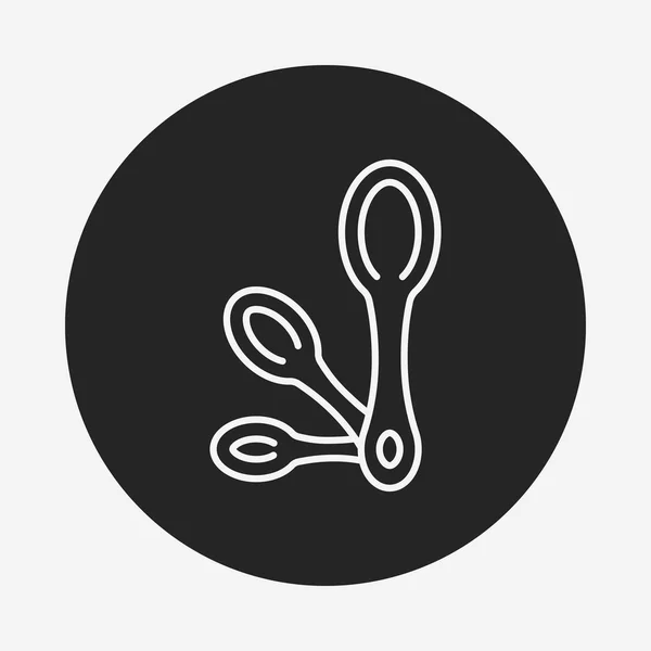 Spoon line ikon — Stock vektor