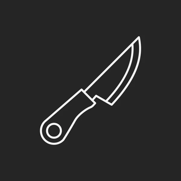 Línea de cuchillo icono — Archivo Imágenes Vectoriales