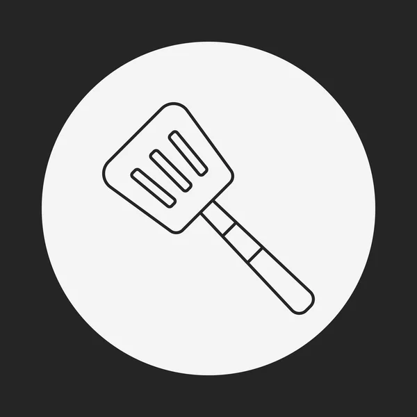 Icône de ligne spatule — Image vectorielle