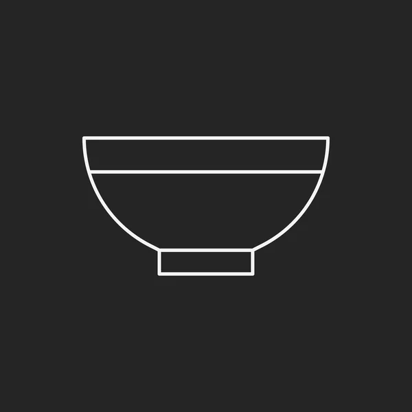 Icono de línea bowl — Vector de stock