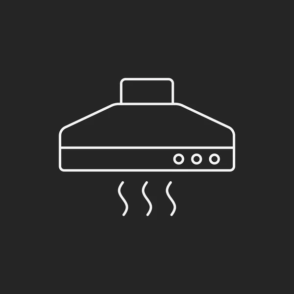 Hottes de cuisinière ligne icône — Image vectorielle