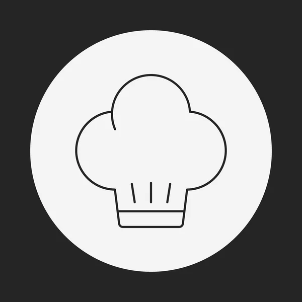 Chef Hat line icon — Stock Vector