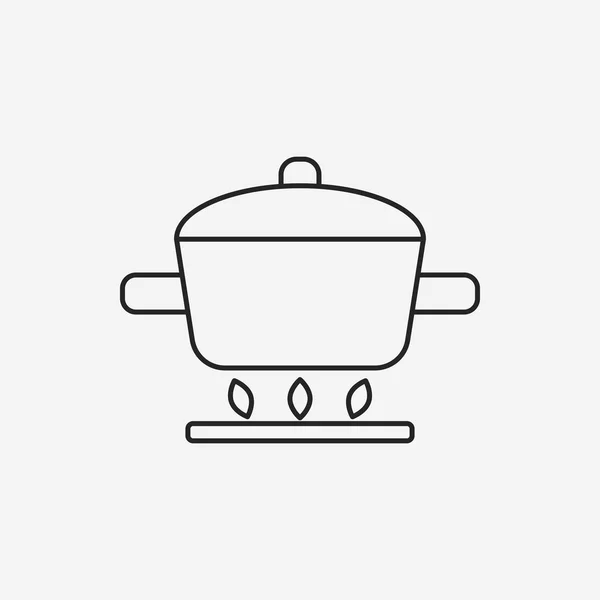 Pot lijn pictogram — Stockvector