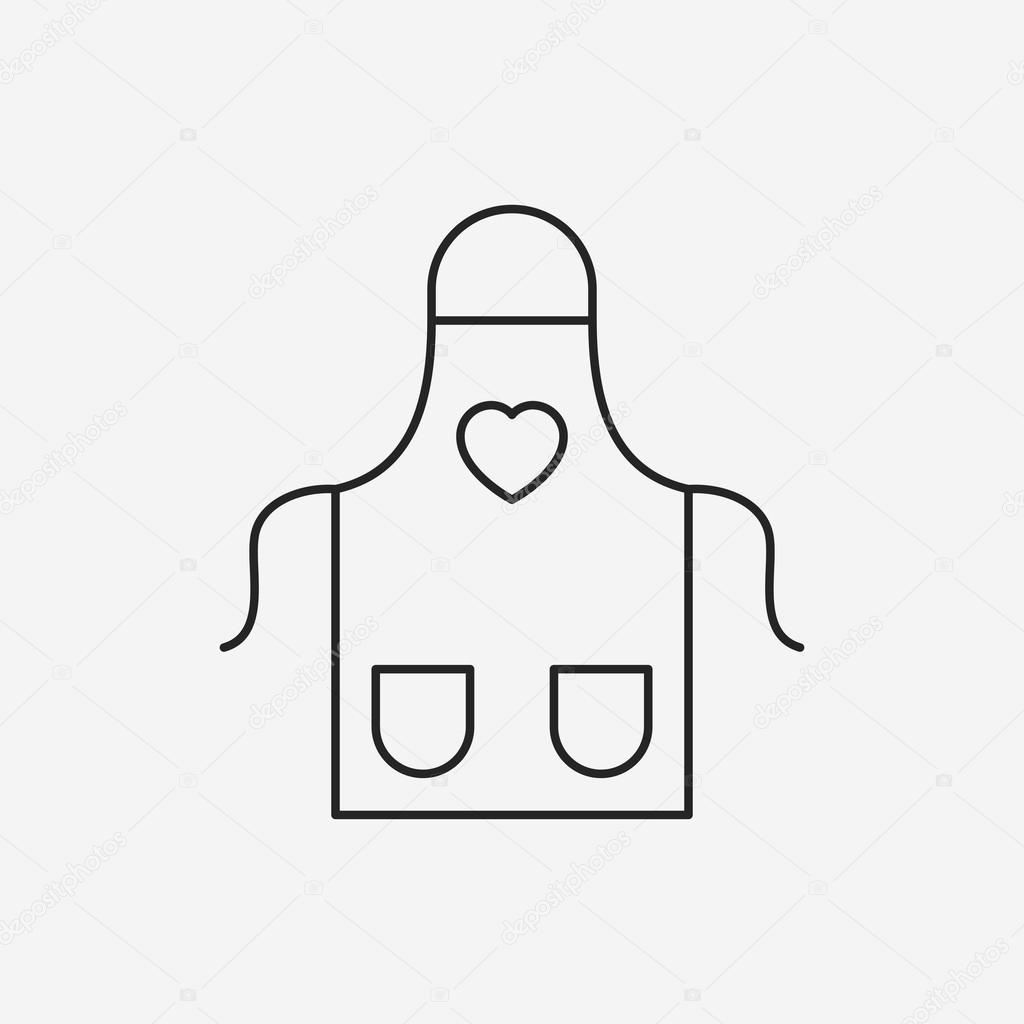 Apron line icon