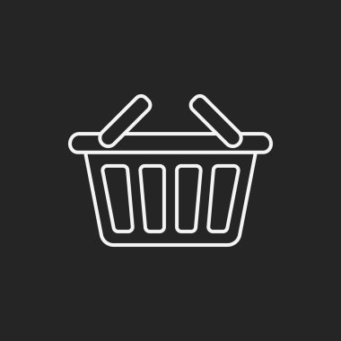 Alışveriş sepeti çizgisi simgesi