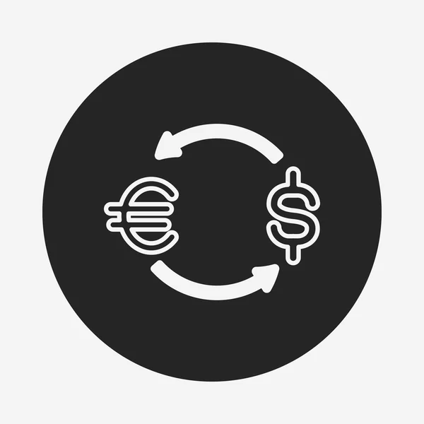 Ícone de câmbio de dinheiro —  Vetores de Stock