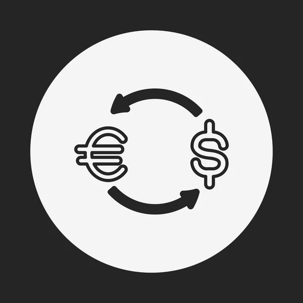 Ícone de câmbio de dinheiro —  Vetores de Stock