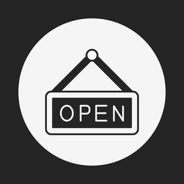 Winkel open pictogram — Stockvector