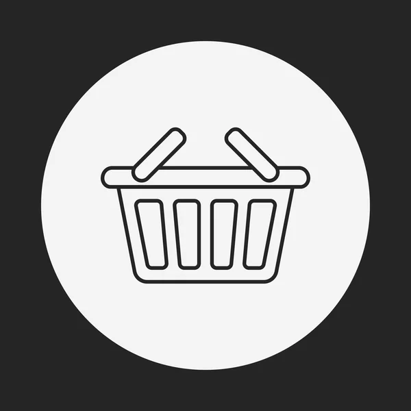 Shopping basket line icon — Stock Vector