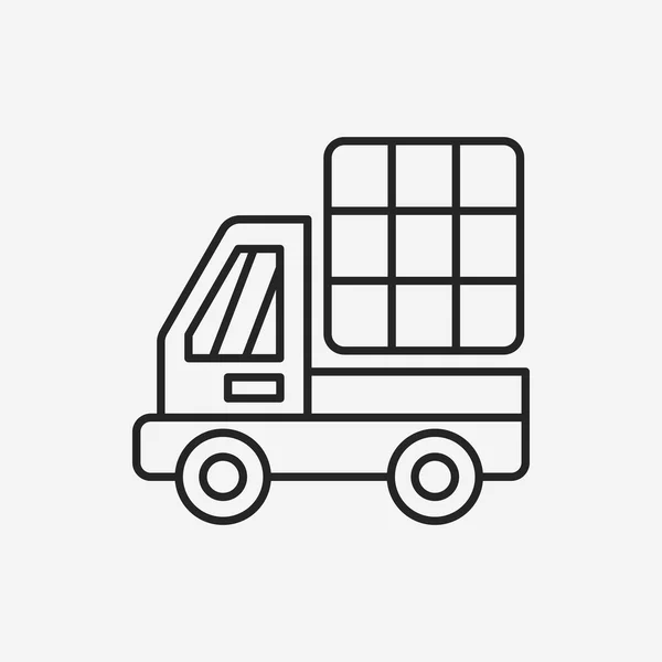 Cargo truck lline icon — Stock Vector