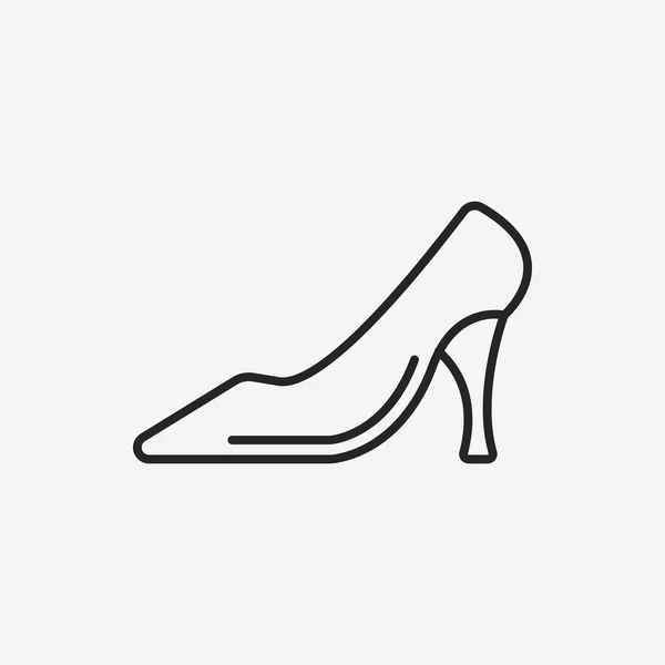 Zapatos de tacón alto icono de la línea — Vector de stock