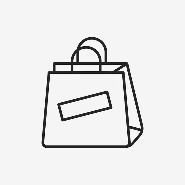 Borsa shopping linea icona — Vettoriale Stock