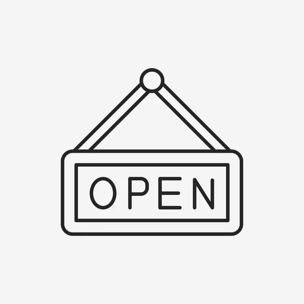Boutique ligne ouverte icône — Image vectorielle