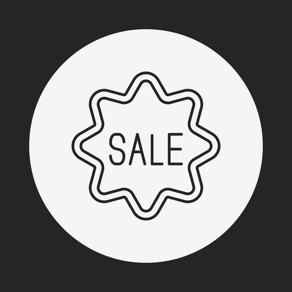 Sale discount line icon — Stock Vector