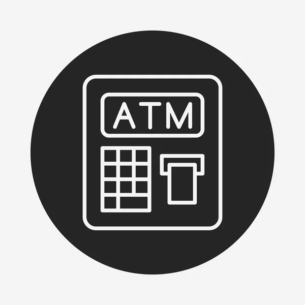 Icône de ligne ATM — Image vectorielle