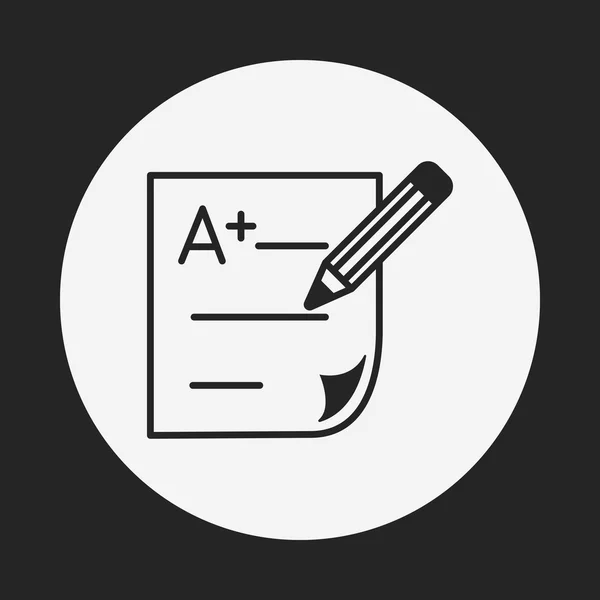 Icono de papel de examen — Vector de stock