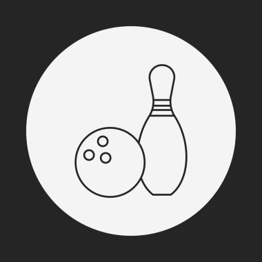 Bowling çizgisi simgesi