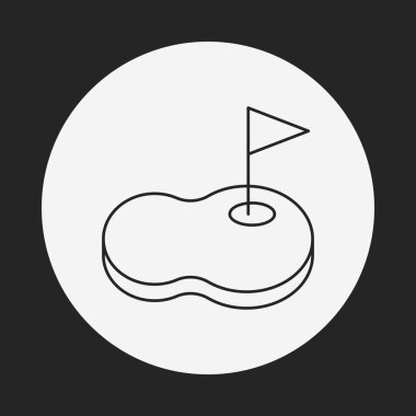 Golf mahkeme satırı simgesi