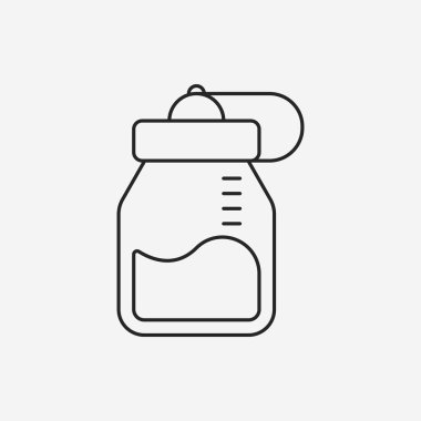 Su şişesi çizgisi simgesi