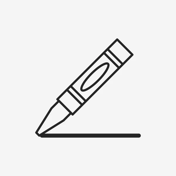 Ícone de linha caneta — Vetor de Stock